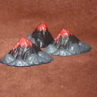 儿童玩具 塑胶动物模型 迷你火山 微景摆件 safari