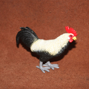 黄公鸡 微拍场景摆件 safari 仿真农场动物模型儿童认知玩具