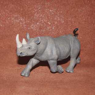 白犀牛 场景摆件 safari 仿真野生动物模型儿童认知玩具