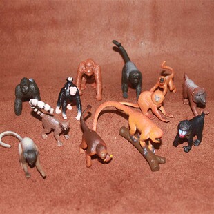 狒狒 safari 猴子 散货仿真野生动物模型玩具 猩猩等12件打包 正品