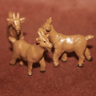 safari 棕小山羊 仿真农场动物模型玩具场景摆件