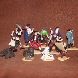 海盗人物场景套装 safari 儿童玩具仿真人偶模型塑胶摆件