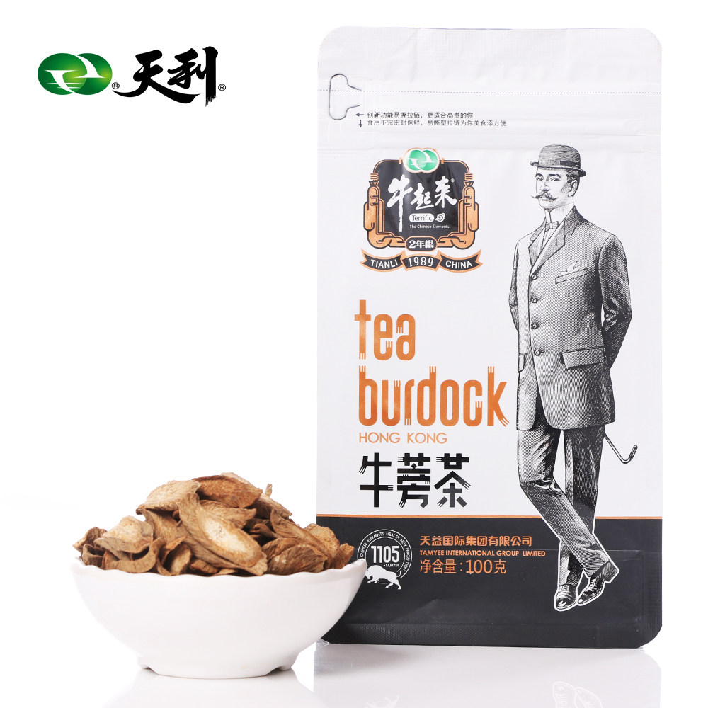 徐州特产 天利牛蒡茶 袋装茶黄金片茶根牛膀牛旁茶100g