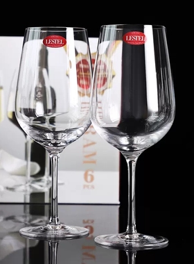 进口德国Lestel 水晶玻璃杯葡萄酒杯 商用勃艮第红酒杯高脚杯套装