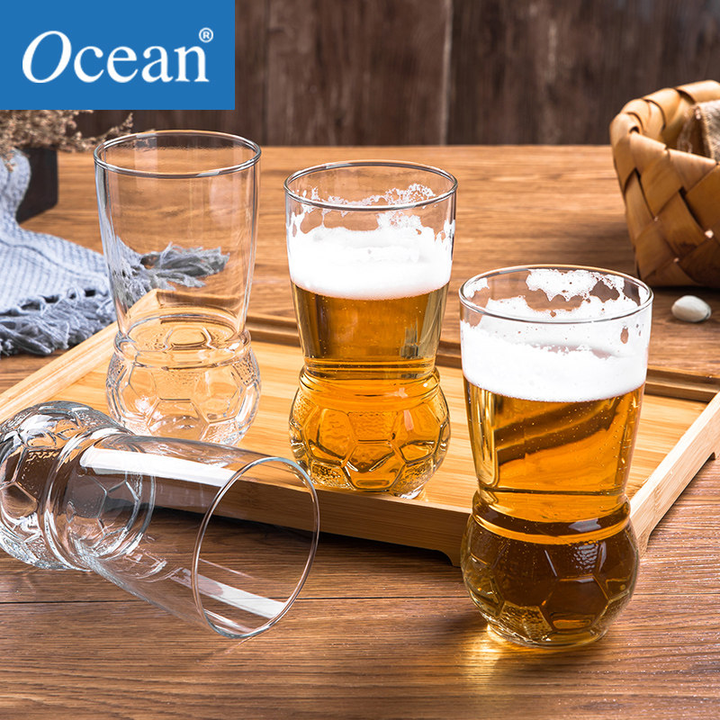 进口玻璃啤酒杯世界足球杯扎啤杯