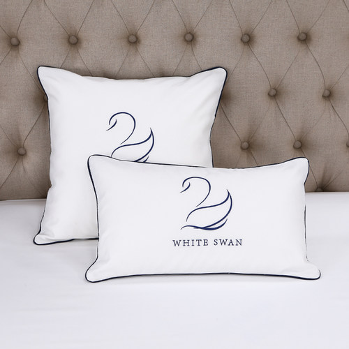 高档比马棉刺绣抱枕套靠垫套腰枕