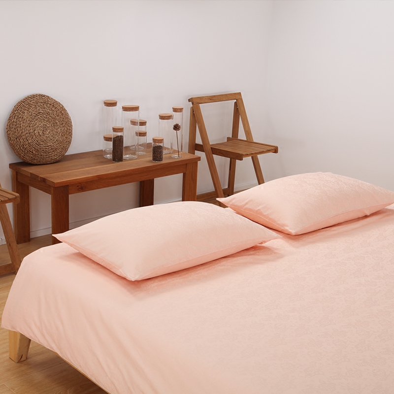 高级感全棉100贡缎提花纯棉枕套