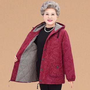 特体妈妈加厚中老年棉服女240斤胖太太保暖棉衣纯棉牛仔冬季 外套
