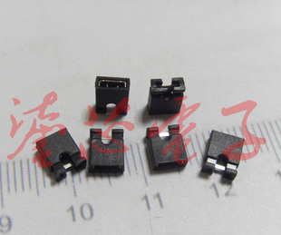 跳线帽 100只 2脚短路器 连接帽 2.54mm排针 2.54mm间距