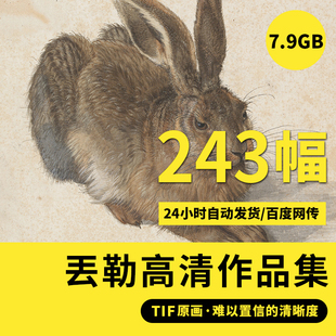 饰喷绘高清临摹素材 画装 丢勒高清素描速写油画集电子版 TIF版