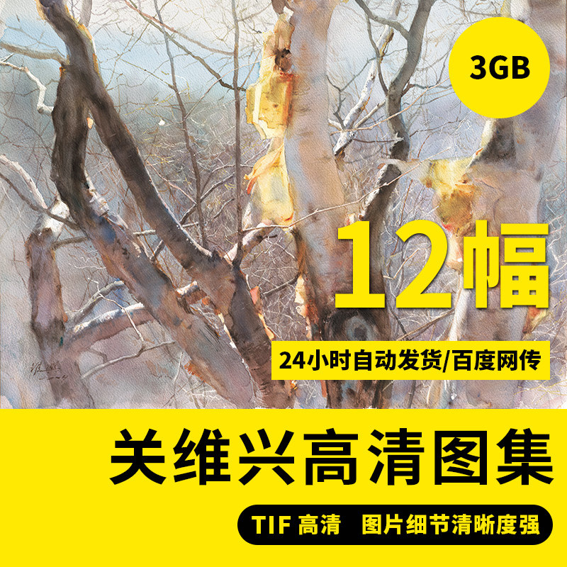 高清关维兴水彩作品高清电子版中国写实人物装饰画教学临摹素材