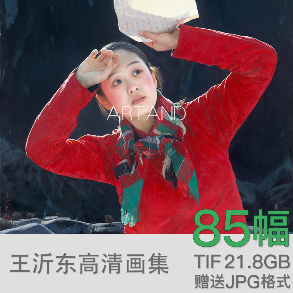 王沂东中国高清电子版写实油画人物肖像临摹素材绘画装饰画大图