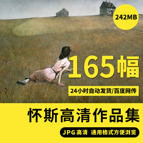 安德鲁怀斯画集高清素描油画电子TIF版临摹素材装饰高清画芯喷绘