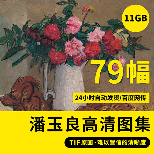 潘玉良高清油画电子版写实人物花卉装饰画教学高清喷绘临摹素材