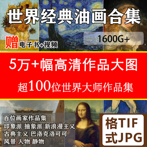 世界名画油画高清博物馆大师画册世界名画电子画册高清大图电子版
