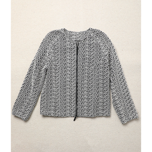 TANG TOWN 高质感 重工艺万针绣 镂空刺绣 真丝/棉双拉链夹克外套