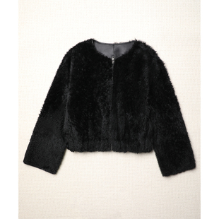 土耳其进口拉贡羊皮毛一体 自制 细腻亲肤極简皮草外套 TOWN TANG