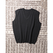 TANG 背心 温暖全羊绒V领针织无袖 TOWN 演绎初秋高效叠穿