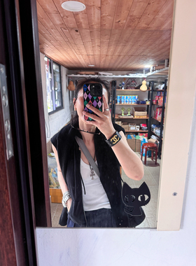 TANG TOWN 万金油背心/舒适有型 佰搭通勤V领修身T恤内搭/外穿