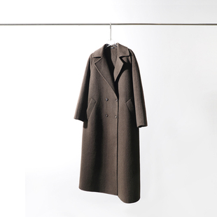 腰带双面呢大衣 大翻领后片复式 TANG TOWN自制奢暖轻柔牦牛绒