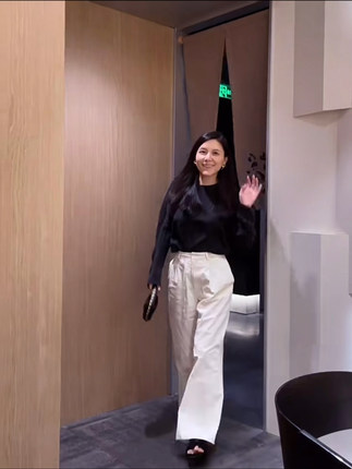 TANG TOWN19姆米拐袖砂洗双绉真丝衬衫女2025年春新款 DZDJD24155