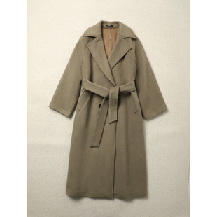 腰带双面呢大衣 大翻领后片复式 TANG TOWN自制奢暖轻柔骆驼绒羊毛