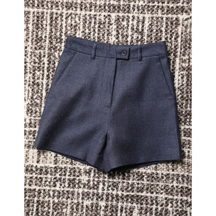 TOWN 简约百搭 100羊毛直筒休闲西装 女新款 DZDJD24177 短裤 TANG
