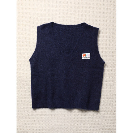 TANG TOWN 朦胧氛围美 羊驼毛/羊毛蓬松轻盈亲肤绒感针织背心马甲