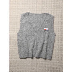 羊驼毛 朦胧氛围美 羊毛蓬松轻盈亲肤绒感针织背心马甲 TOWN TANG