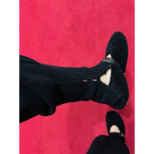 TOWN 漫步冬日姿态从容 羊羔毛玛丽珍 TANG 舒适保暖芭蕾毛毛鞋