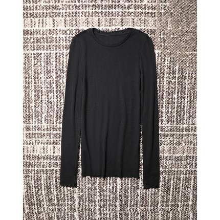 TANG TOWN 自制 自在轻盈多季造型 及简微修身长袖手洞T恤内搭 女