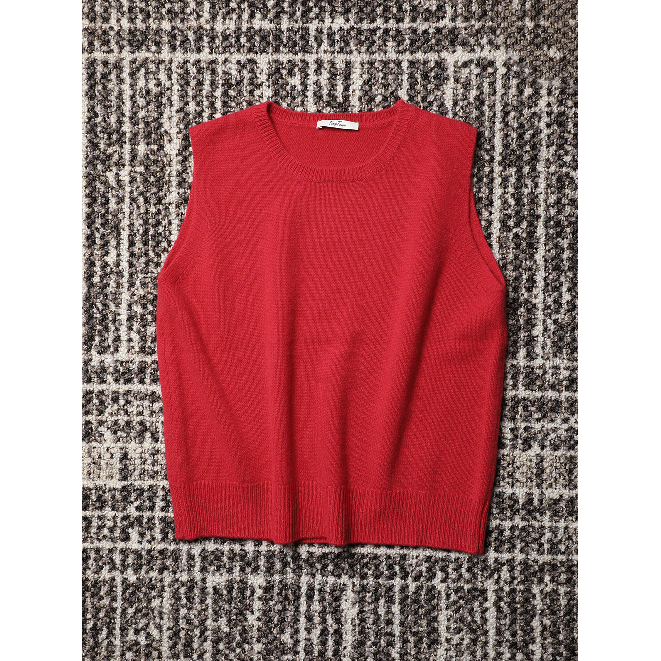 TANG TOWN 自制 外穿内搭潜力无限 时髦气质全羊绒针织背心