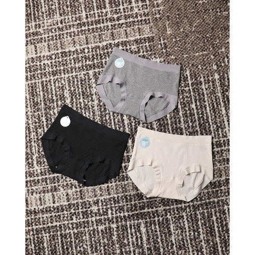 TANG TOWN【7A抗菌 蚕丝底裆】无痕中腰三角内裤 2025夏季新款 女