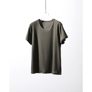 正肩圆领短袖 TANG T恤 莫代尔 干爽舒适和纸纱 TOWN 休闲百搭