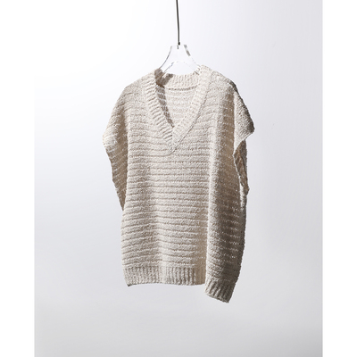 TANG TOWN 意大利亚麻棉纱线 干爽透气 氛围感镂空针织衫/背心