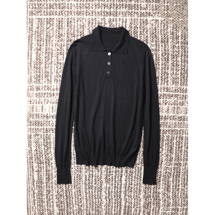 套衫 柔糯轻盈高支全羊毛宽松慵懒时髦POLO领针织衫 TOWN自制 TANG