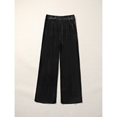 TANG 利落垂坠ROW风流光肌理感真丝丝绒直筒裤 TOWN自制 波光粼粼