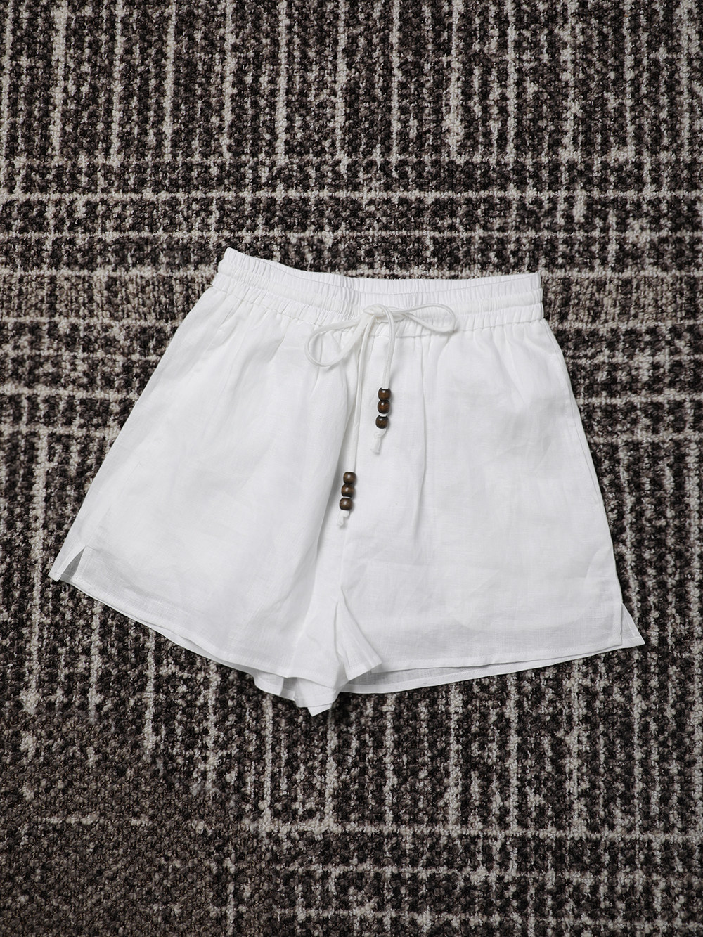 TANG TOWN 简约文艺风全亚麻松紧腰纯色百搭夏季薄款短裤女,女装/女士精品,休闲裤,淘宝优惠券,粉丝福利购,淘宝优惠卷