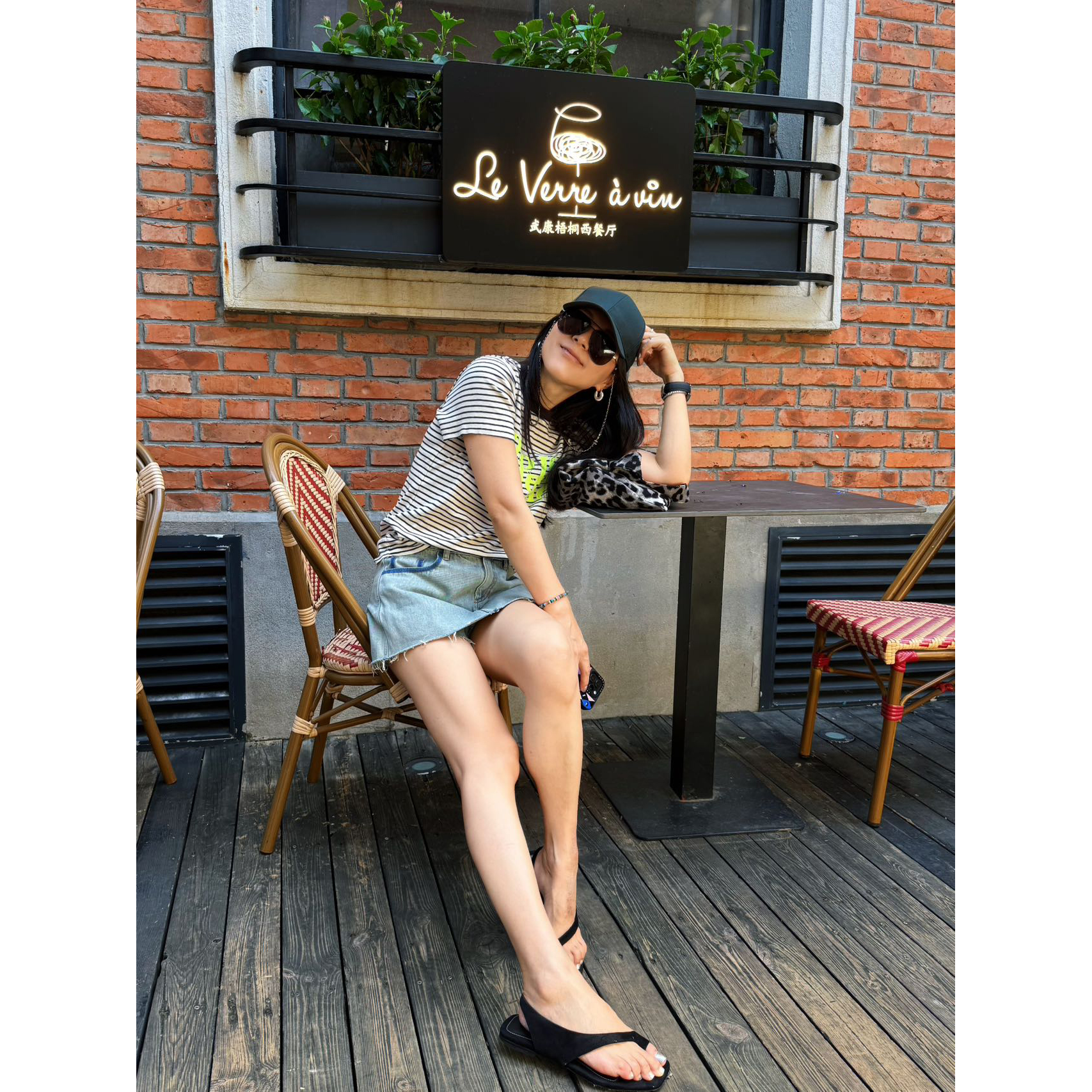 TANG TOWN 自制 深浅撞色随性水洗毛边显瘦牛仔短裤/裙裤