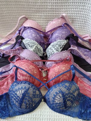 大码32/70A日韩内衣文胸有钢圈聚拢刺绣蕾丝多扣无插垫杂款