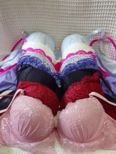 大码34/75C（M）日韩内衣文胸有钢圈聚拢刺绣蕾丝多扣无插垫杂款