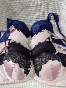 大码34/75D（M）日韩内衣文胸有钢圈聚拢刺绣蕾丝多扣无插垫杂款