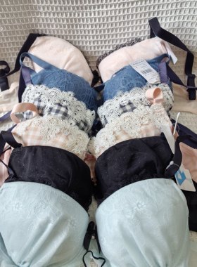 大码30/65F日韩内衣文胸有无钢圈聚拢刺绣蕾丝多扣无插垫杂款