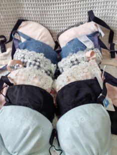 大码30/65F日韩内衣文胸有无钢圈聚拢刺绣蕾丝多扣无插垫杂款