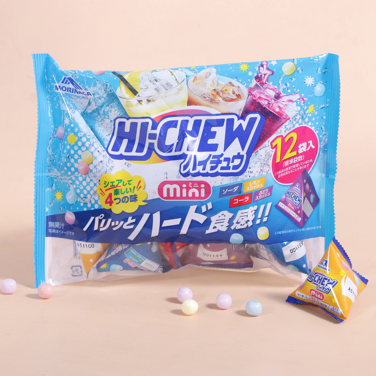 日本原装进口森永4种口味水果汽水味酸甜软糖果儿童礼物120g