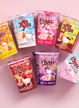 meiji/明治Hello Kitty欣欣杯巧克力果酱手指饼干25g儿童宝宝零食
