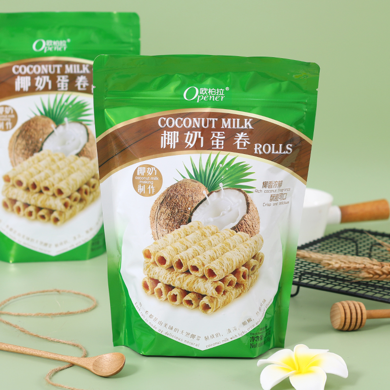 欧柏拉椰奶香蛋卷饼干