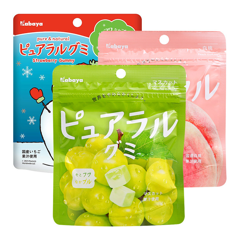 日本进口糖果零食小吃卡巴也kabaya草莓味果汁夹心软糖送女友闺蜜