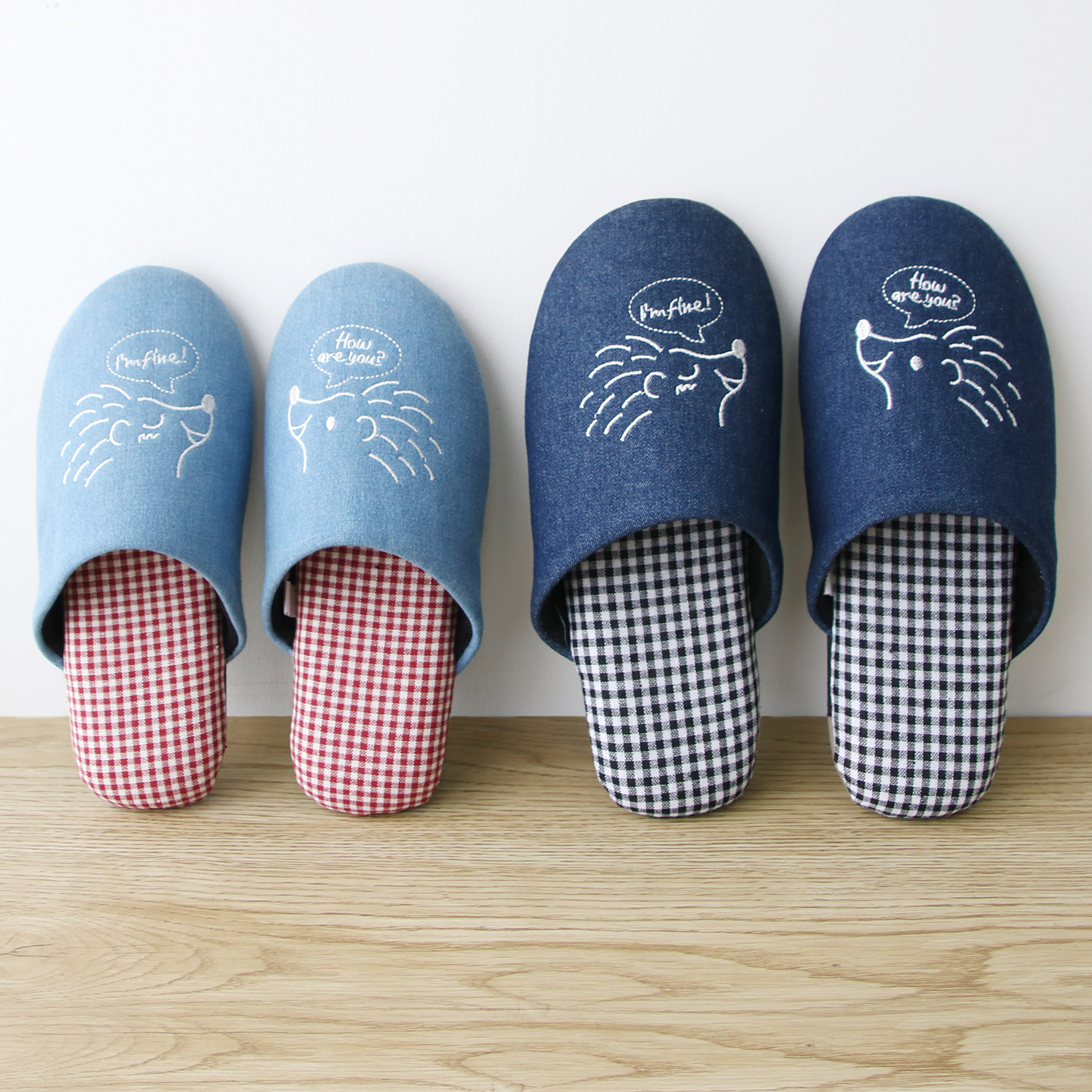 日式春秋冬亲子儿童情侣卡通软底静音家居棉拖鞋室内男女家用地板