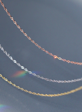 简约精致银链子无吊坠s925银项链女生锁骨链叠戴链2025新款爆款